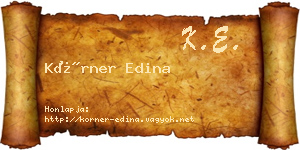 Körner Edina névjegykártya