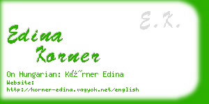 edina korner business card